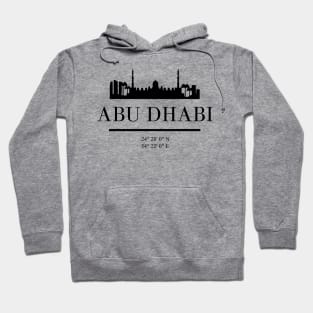 ABU DHABI UAE BLACK SILHOUETTE SKYLINE ART Hoodie